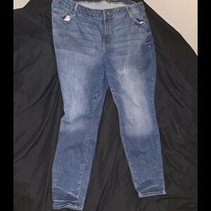 Old Navy Blue Skinny Rockstar Mid-Rise Jeans Classic Denim Style